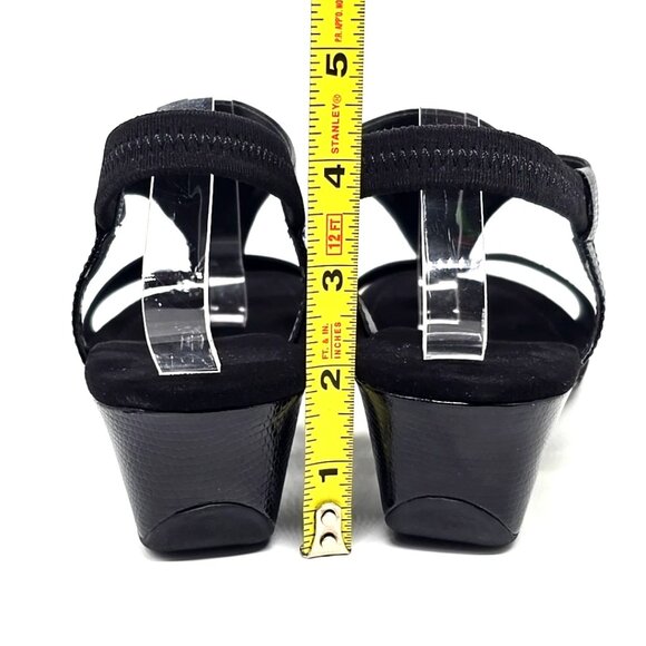 Alfani Vacanzaa Step 'N Flex Wedge Black Sandals Women's Size 10M - Picture 4 of 12